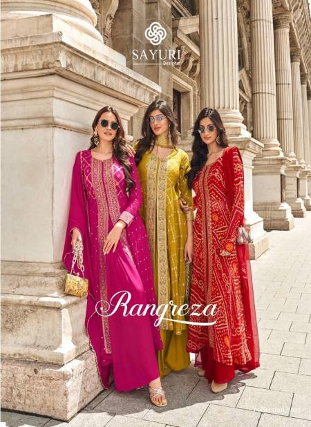 Rangreza By Sayuri Designer Georgette Readymade Suits Wholesale Online